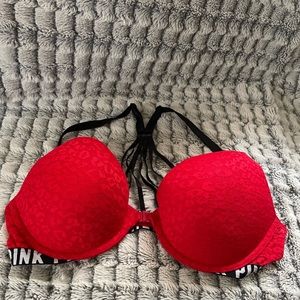 Victoria’s Secret red bra with front closure size 36C